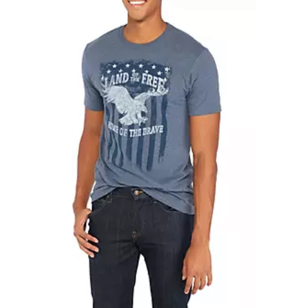 Men’s Land of the Free Tshirt- NEW